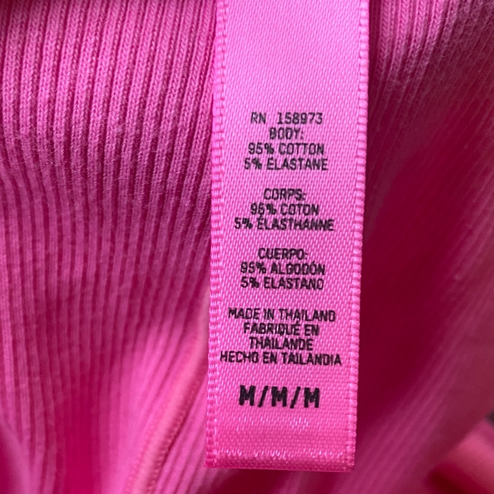 SKIMS Bright Pink Ribbed Mini fitted Dress - Picture 10 of 10